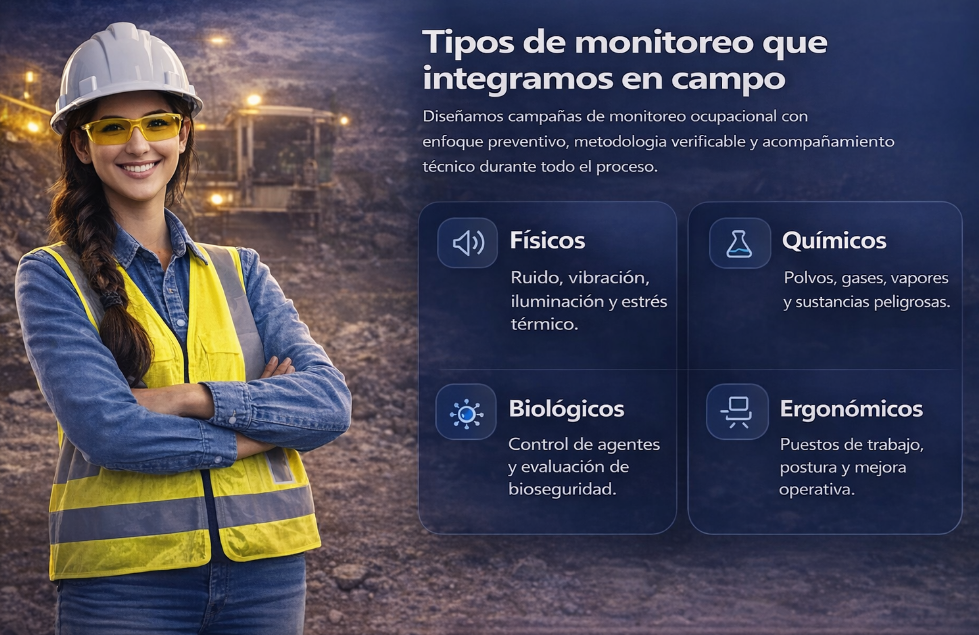 Tipos de monitoreo que integramos en campo