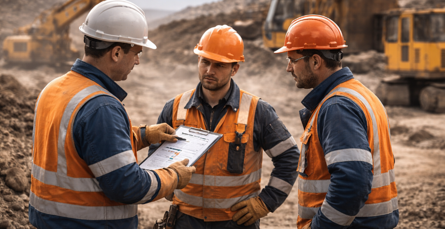 Equipo operativo revisando control preventivo en terreno